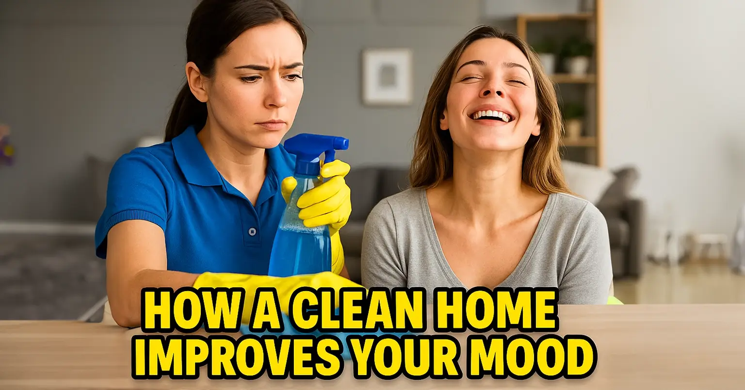 cleaning and mental health Albuquerque – woman relaxing in a clean home